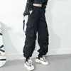 45857-5bb7dc.jpg Women Cargo Pants 2023 Harem Pants Fashion Punk Pockets Jogger Trousers With Chain Harajuku Elastics High Waist Streetwear