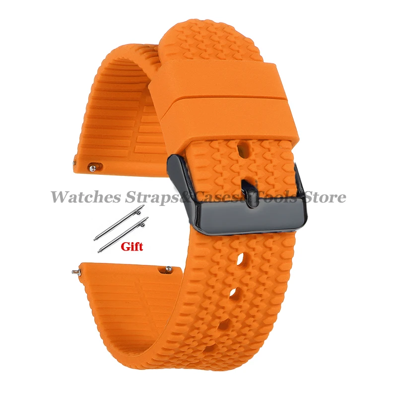 Premium Soft Silicone Quick Release Watch Band - Versatile Rubber Strap in Multiple Sizes