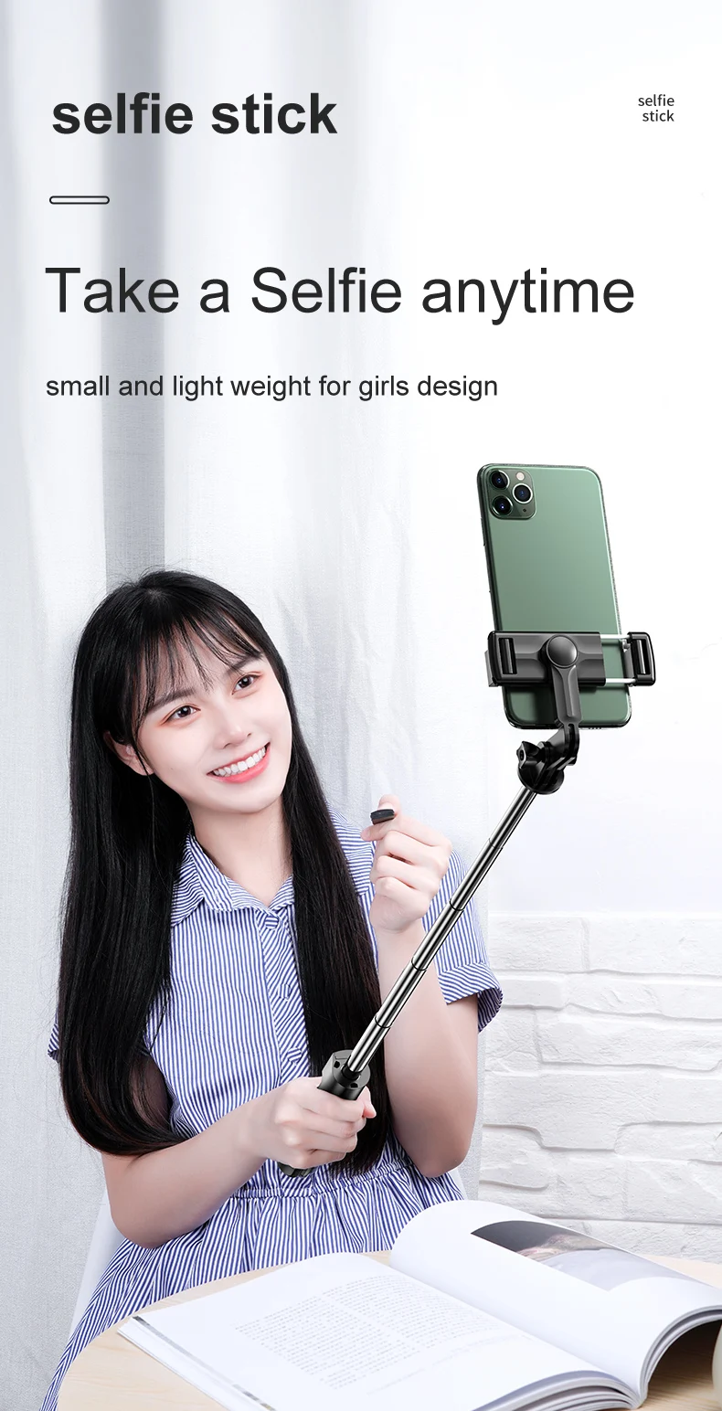 Tripod Selfie Stick Foldable Detachable Remote Shutter S03 For Smart Mobile Phone