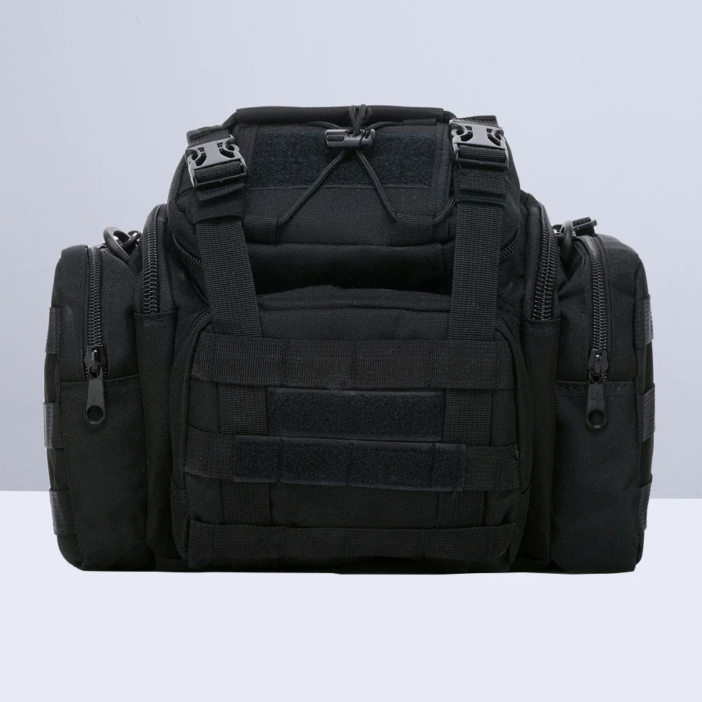 

1pc Outdoor Large Capacity Fishing Gear Bag Multi-function Bait Fishing Tackle Box Diagonal Bag Satchel Fishing Bag (Black)