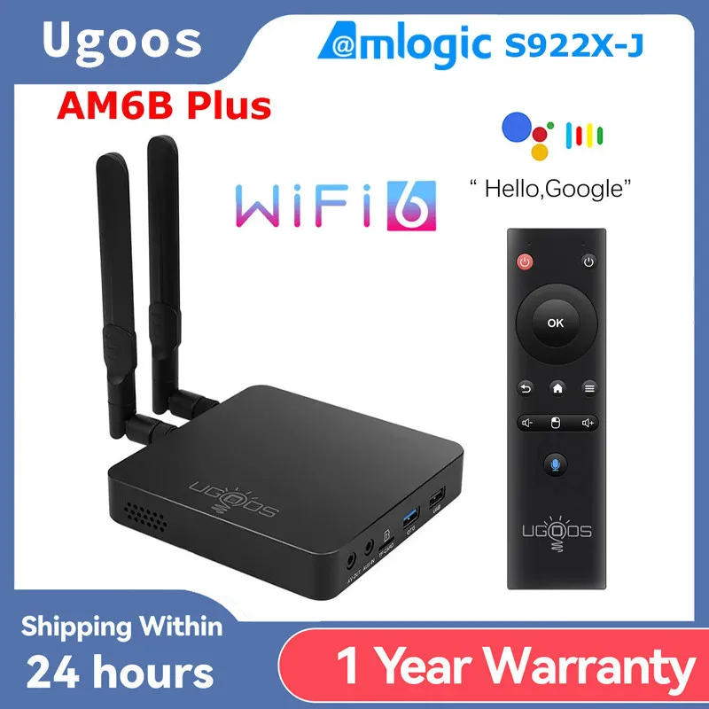 Android TVBOX UGOOS AM6B+ ドルビービジョンプレーヤー Ugoos AM6B Plus WIFI6 Amlogic S922X-J 2.2GHZ TV BOX Android