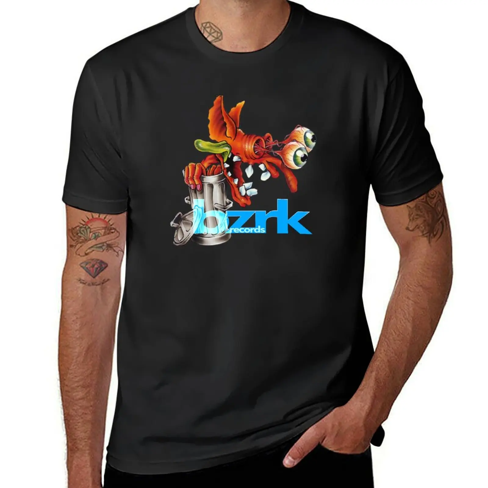 BZRK Records T-Shirt anime clothes cute clothes T-shirt men