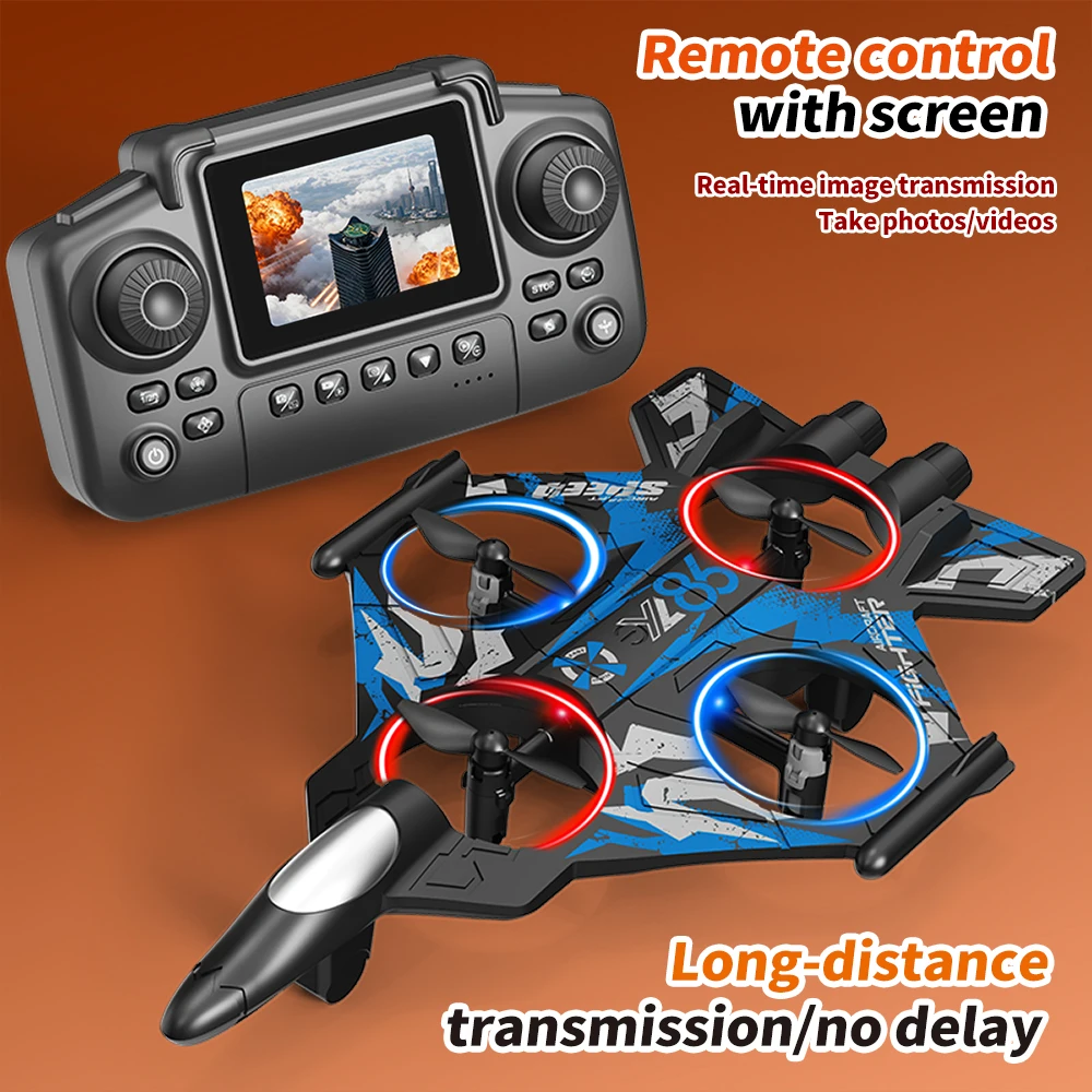 YL86 RC Plane Helicopter Three speed switching Aircraft Rolling at 360 °Fighter Hover at fixed height RC Drone Toys - 4