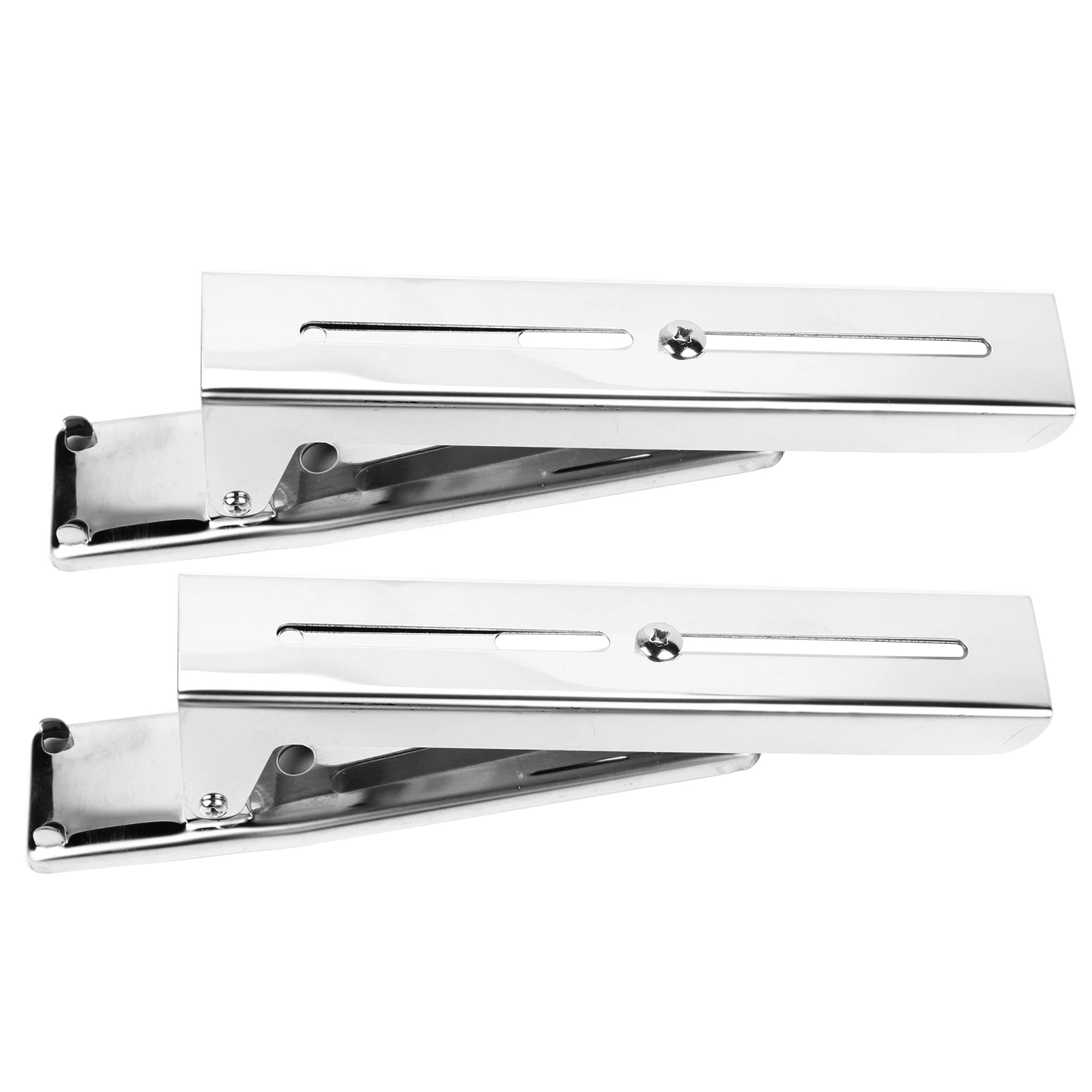 2Pcs Foldable Microwave Oven Shelf Rack Stainless Steel Support Frame Stretch Adjustable Wall Mount Bracket Holder Kitchen Tool 5