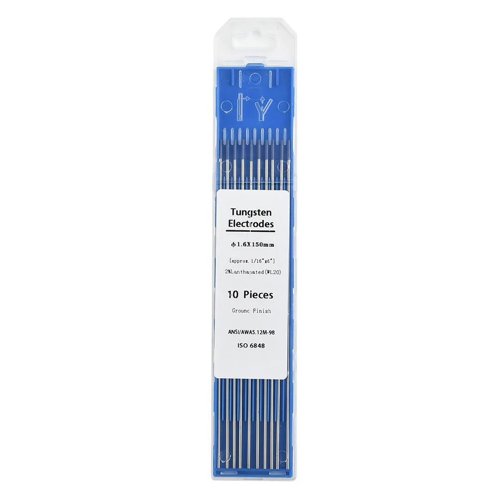 Lanthanum Tungsten Electrodes 0.04" 1/16" 10 Pcs 2% Blue 3 Sizes 3/32" Lanthanated Lanthanum Low Current 4