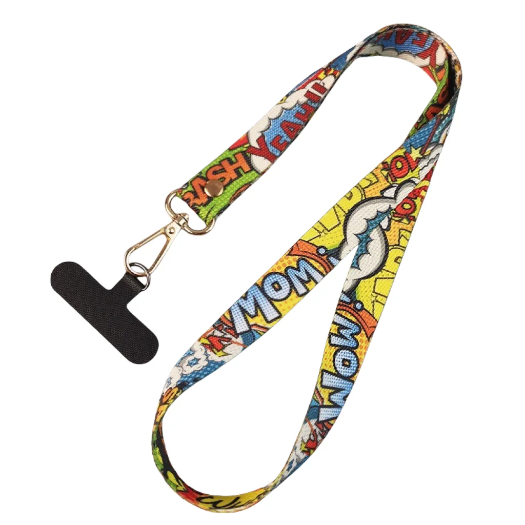 Mobile Phone Broadband Straps Long Painted Totem Lanyard Neck Band Shoulder Cord Anti Loss Rope Hang Retro Ethnic Style Strap phone lanyard