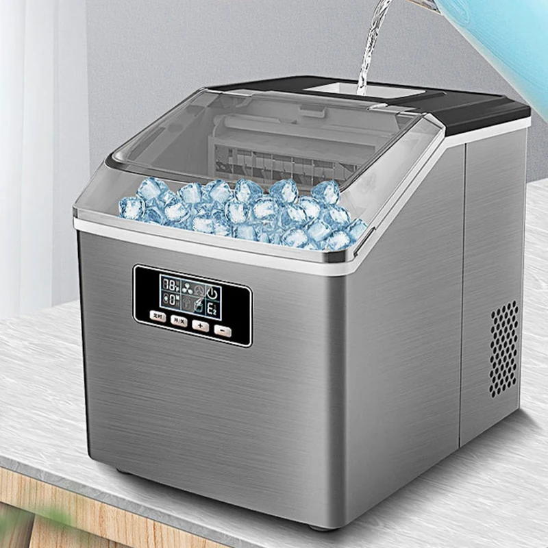 25Kg/24H Automatico Elettrico Rapido Ice Maker Commerciale Domestico Latte Tea Shop Bar Desktop Portatile Ice Cube Making