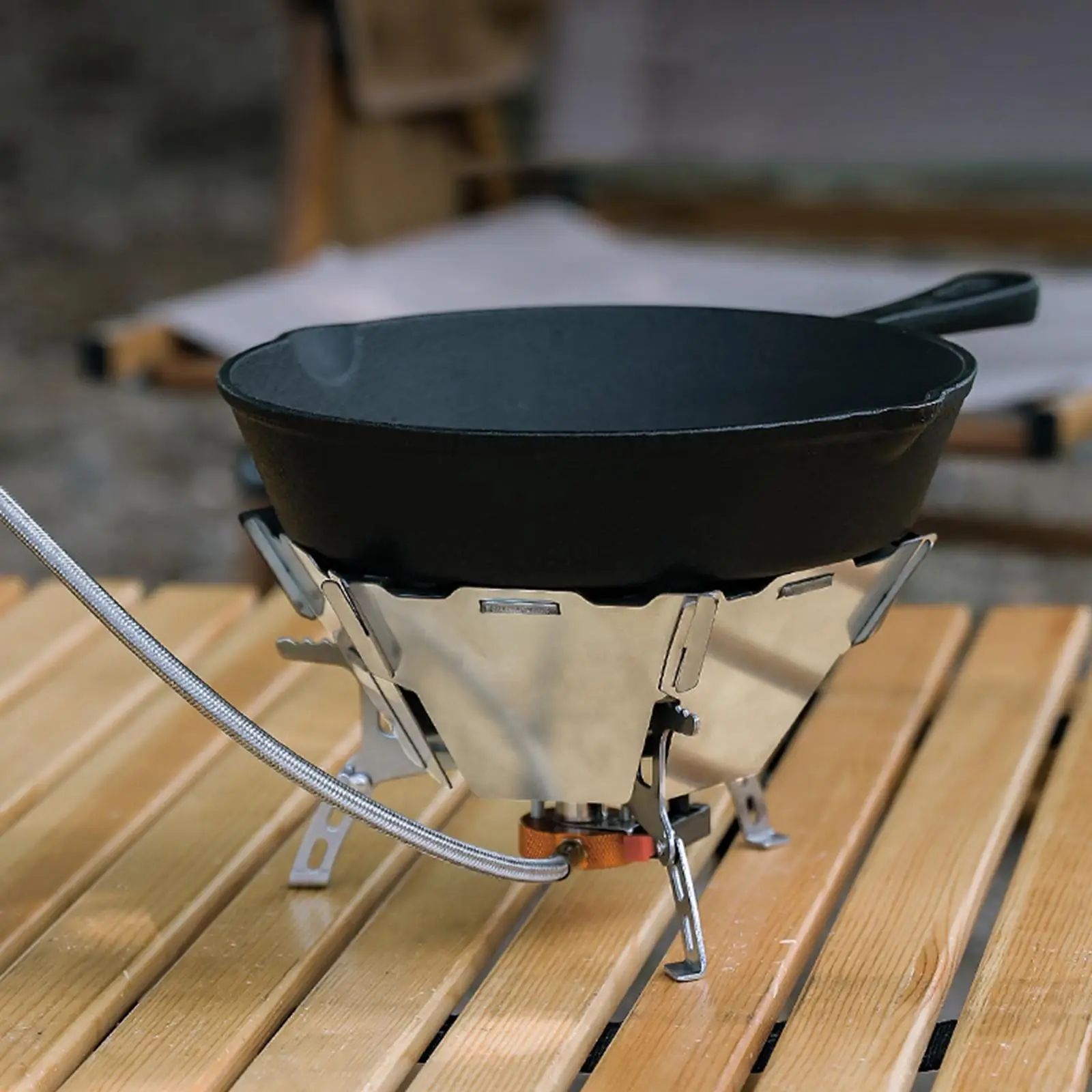 Portable Folding Outdoor Stove Windscreen Butane Burner Windshield Wind