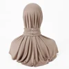 Soft Elastic Ready Jersey Cotton Hijab Undercap For Muslim Woman Bonnet Solid Color Instant Inner Caps Ladies Headband Free Size 3