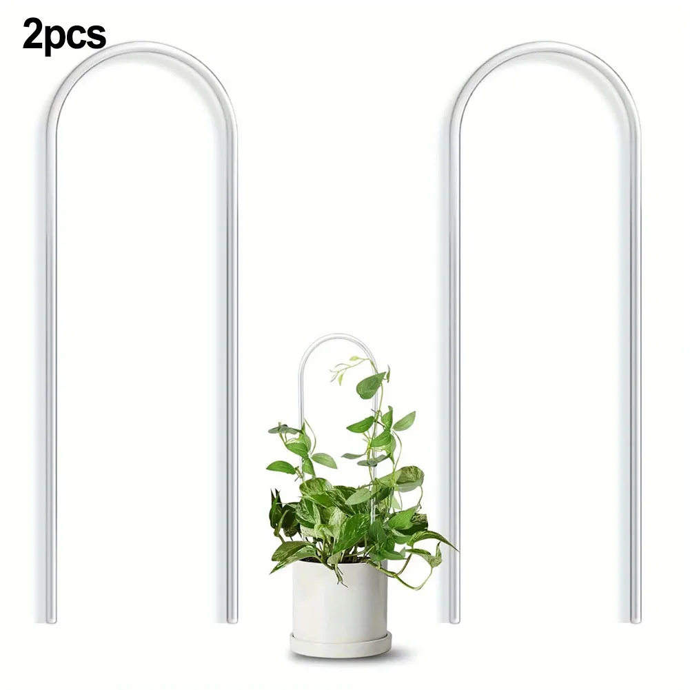 2PCS U-shaped Acrylic Plant Climbing Support Frame Indoor Flower Plant Vine Climbing Bracket Fixed Rod