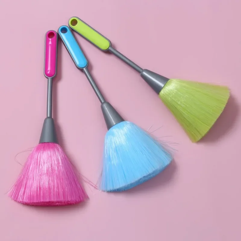 Feather Duster Two-color handle PP silk Computer Keyboard Cleaning Brush Office household Dust Duster