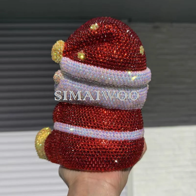 Kristall Santa Claus Münze Lagerung Peggy Bank Weihnachten Dekorative Geschenk DIY Diamant Malerei Strass Statue Kreuz Stich Kunst – Detail 4