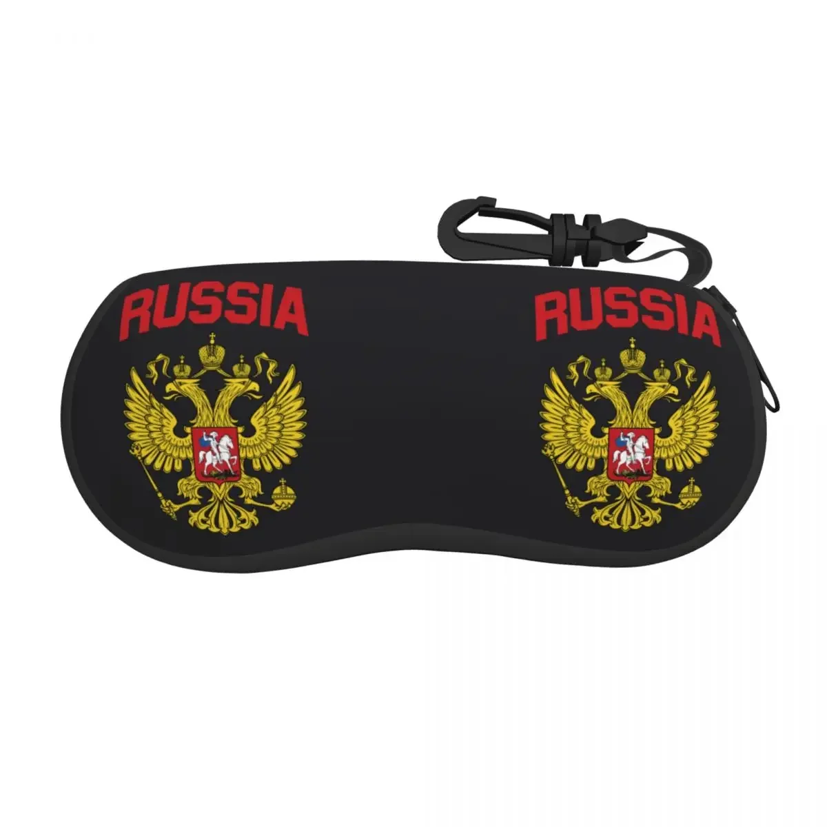 

Russian Empire Coat Of Arms Of Russia Sunglasses Soft Case Neoprene Zipper Eagle Shell Eyeglass Case Protective Box For Glasses