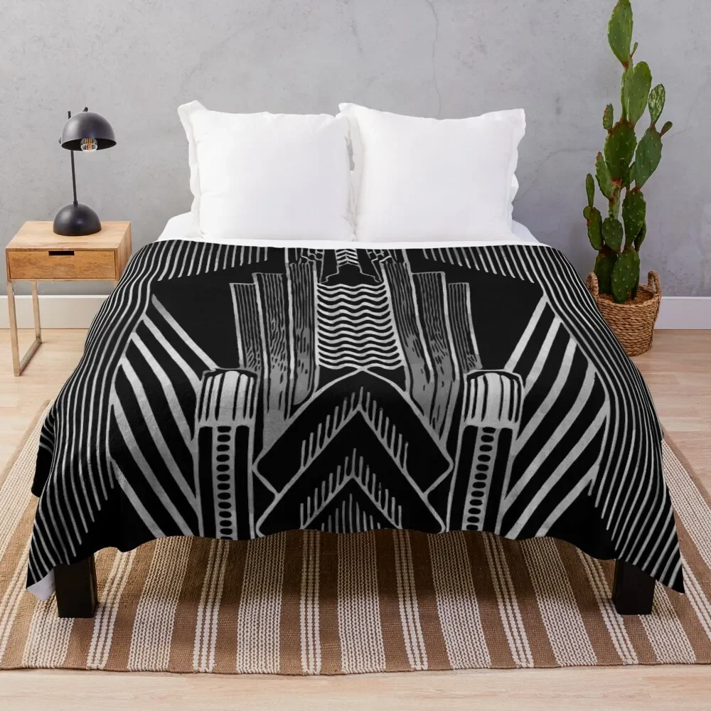 

Art Deco Throw Blanket Personalized Gift Bed covers Plaid on the sofa Blankets