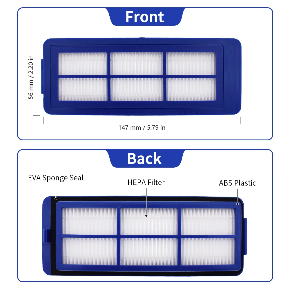 Universal Roller Side Brush Filter Replacement Accessories for Robot Vacuum Cleaners