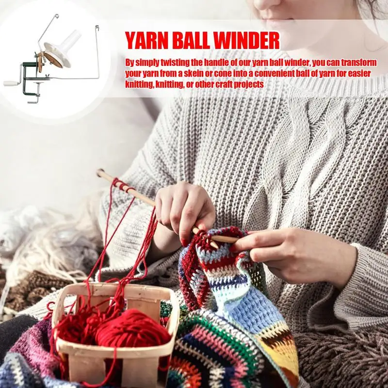 Yarn Ball Winder Metal Fiber Wool String Winder Large Capacity