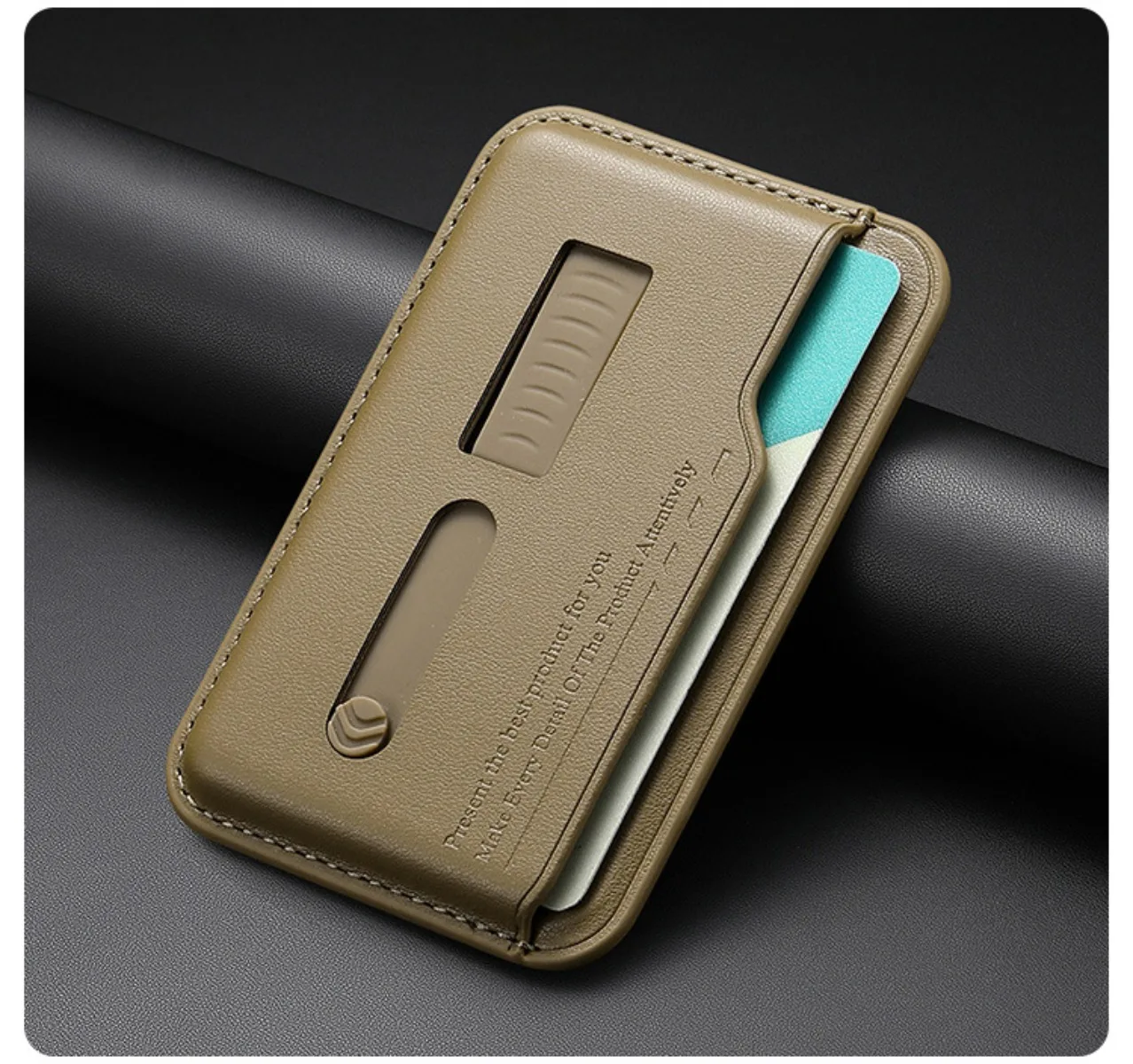 Enhanced Magnetic Card Holder Wallet Case with Finger Ring and Wrist Strap