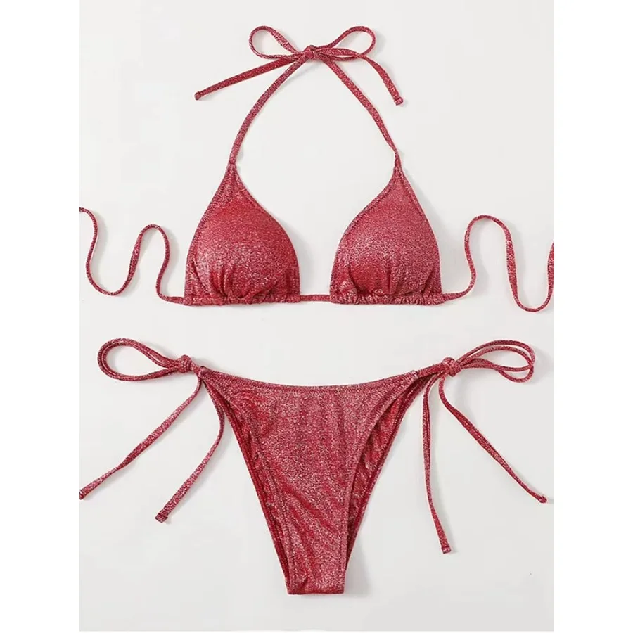 The Risque Halter Double Wrap Swimsuit (Showgirl)