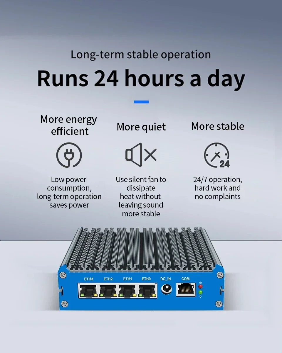 SZBOX G48S Fanless Router Alder Lake-N100 Windows 11 DDR5 NVME SSD pfSense Router OPNsense Firewall Server 3