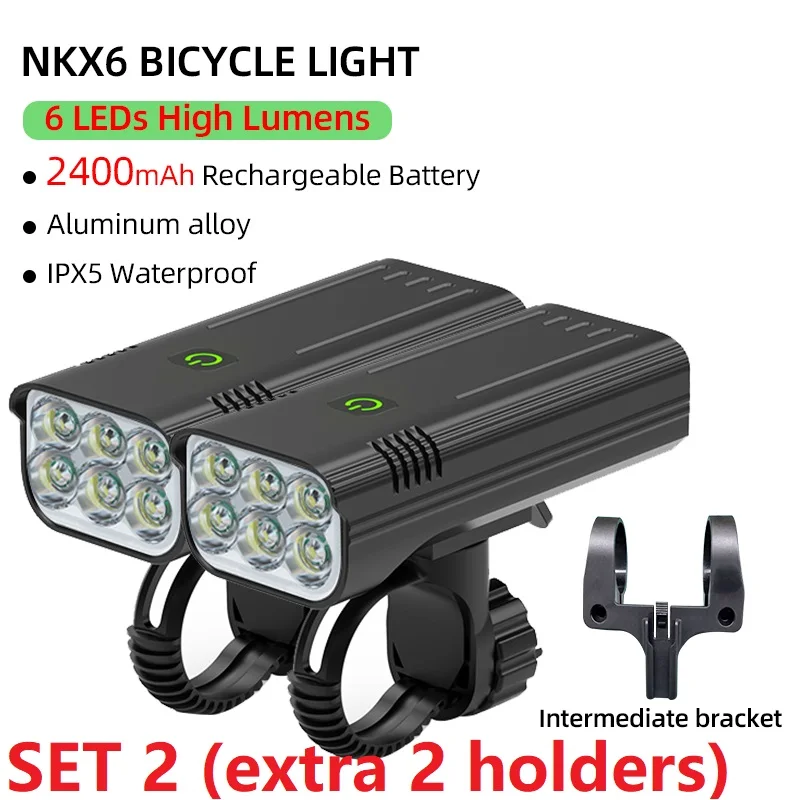 6 LED con 2 Supporti