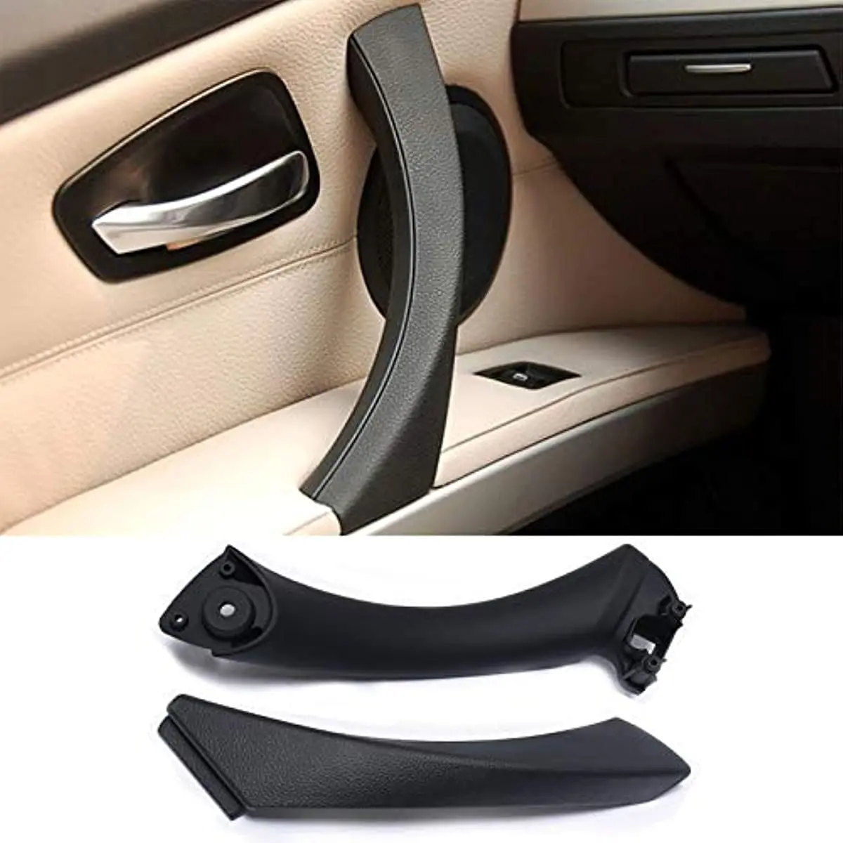 Black Left Side E90 E91 Door Handle Replacement For Bmw 316 318 320 323 325 328 330 335 (2004-2011)