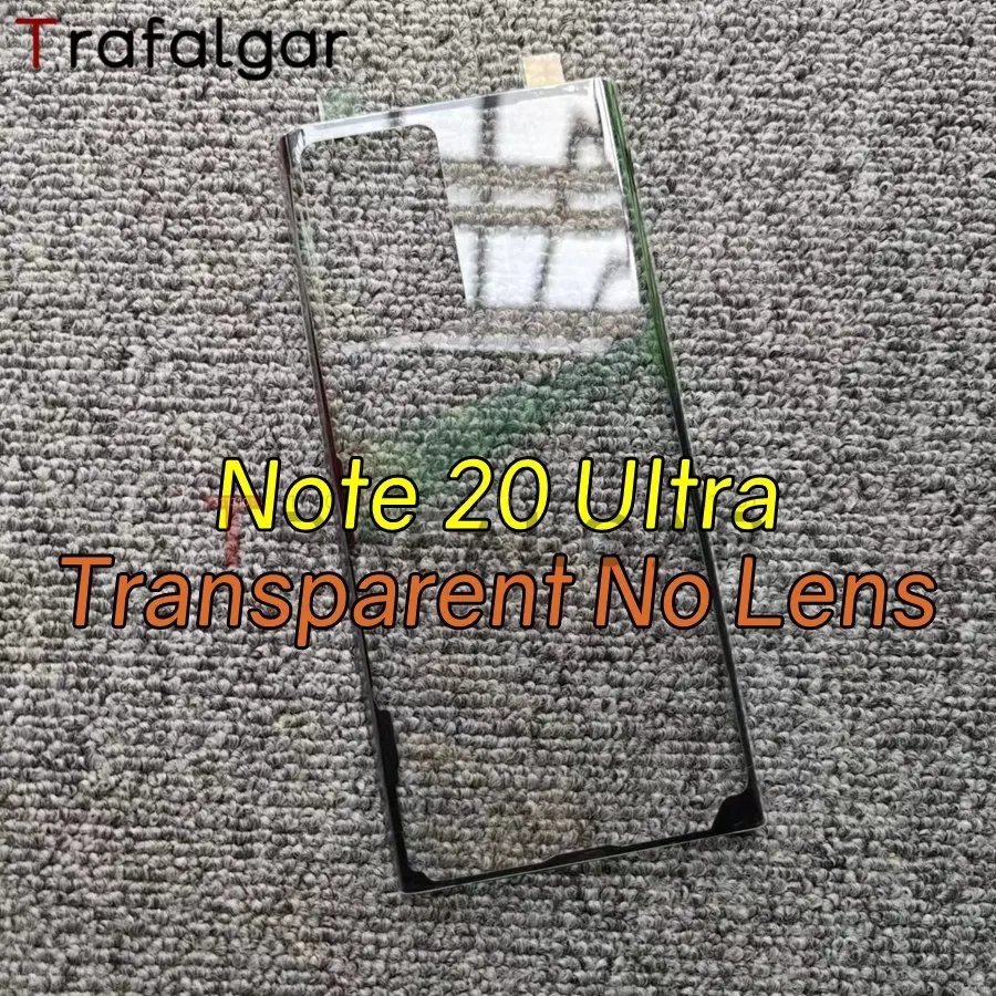 Clear Glass Back Cover For Samsung Galaxy Note 20 Ultra Battery Cover Panel Rear Housing Case Camera Lens Replacement camera lens cover,phone back cover,glass phone back cover,phone camera lens,glass battery cover,samsung phone case