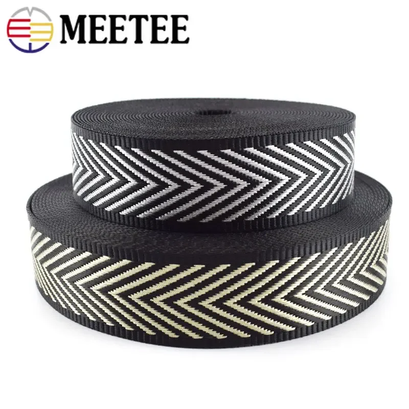 Webbing Ribbon Nylon Webbing Nylon Webbing Tape 2/5Meter 38mm Jacquard Webbing Tape Nylon Decor Ribbon Bag Strap Safety Belt Band Backpack Clothes DIY Sewing Supply Accessories