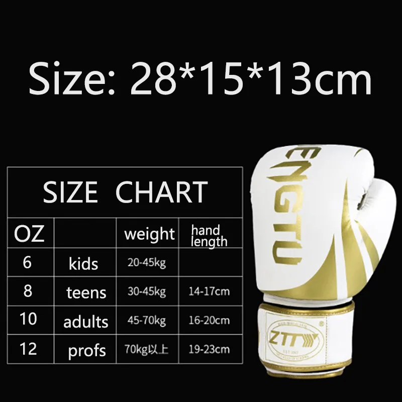 10-16OZ Kick Boxing Gloves for Men Women Kids Adults PU Leather MMA Fighting Sparring Muay Thai Guantes De Boxeo Training Gloves