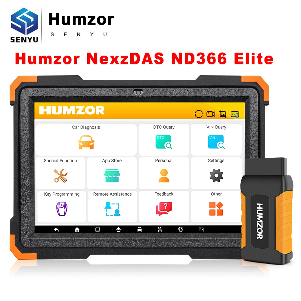 Humzor NexzDAS ND366 Elite Automotivo Scanner OBD 2 OBD2 Code Reader Car Diagnostic Tool IMMO TPMS Reset PK MK808 ANCEL X6 X7 big car inspection equipment