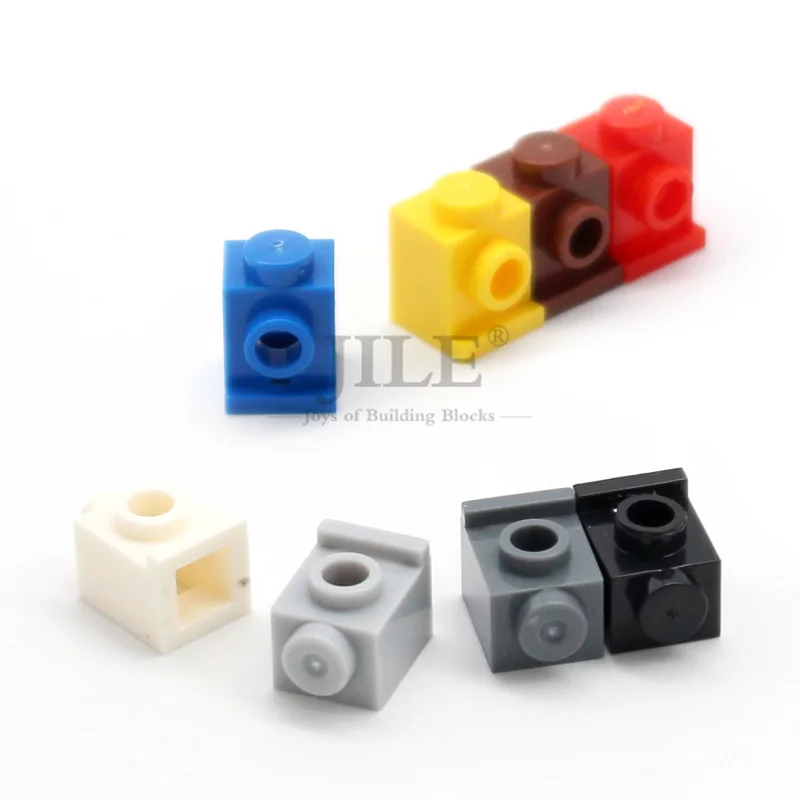 30pcs Moc 빌딩 블록 벽돌 수정 된 1x1 헤드 라이트 4070 DIY 클래식 크리 에이 티브 Enlighten 호환 조립 입자