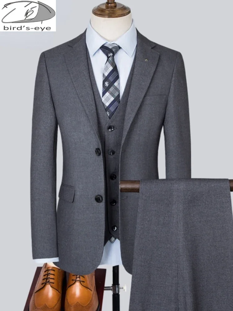8XL Jacket Pants Vest Wedding Suit Men Dress Korean Slims Men's Business Suit 3/2 Pieces Set Formal Suits Tuxedo Groom