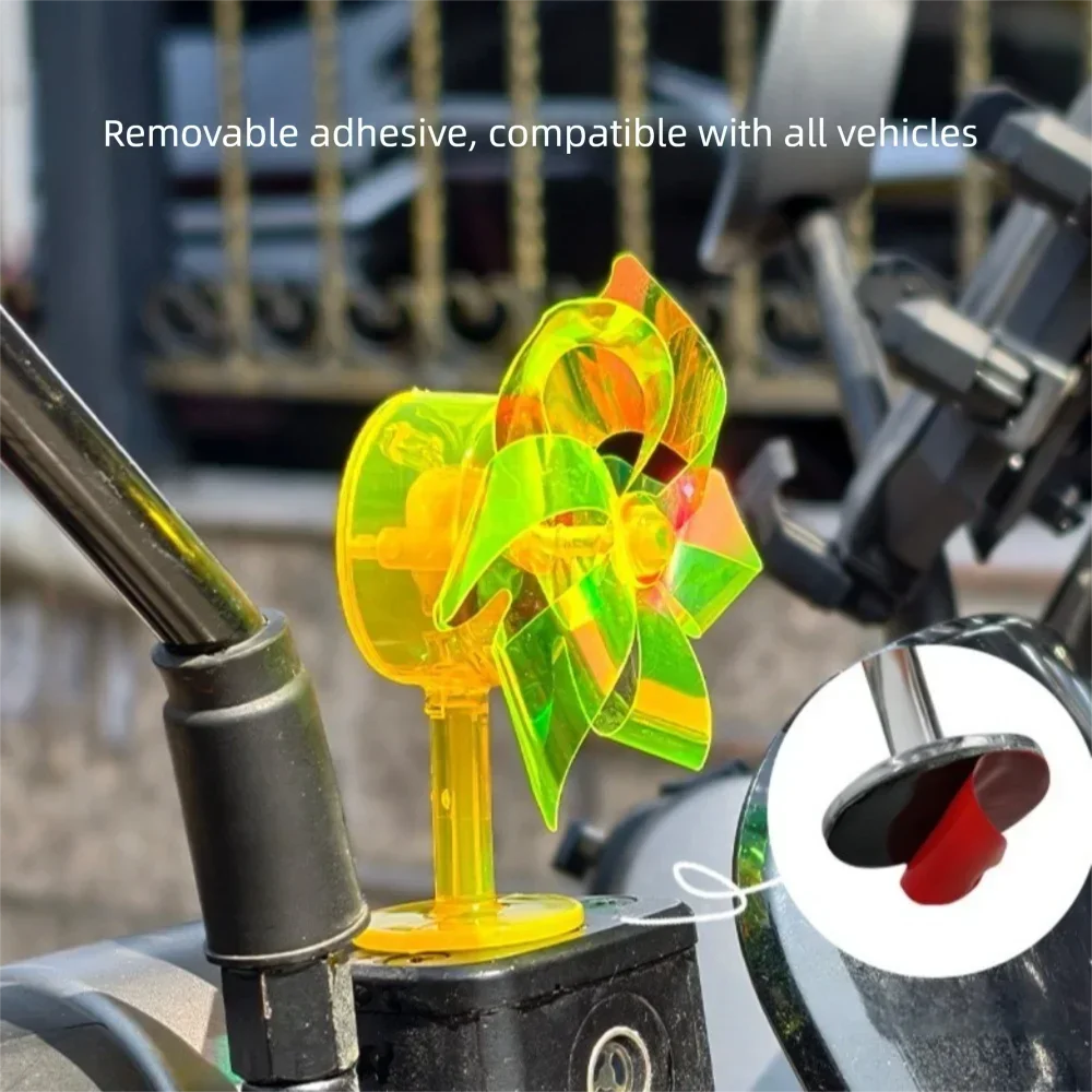 Wind Powered Handlebar Windmill Rotating