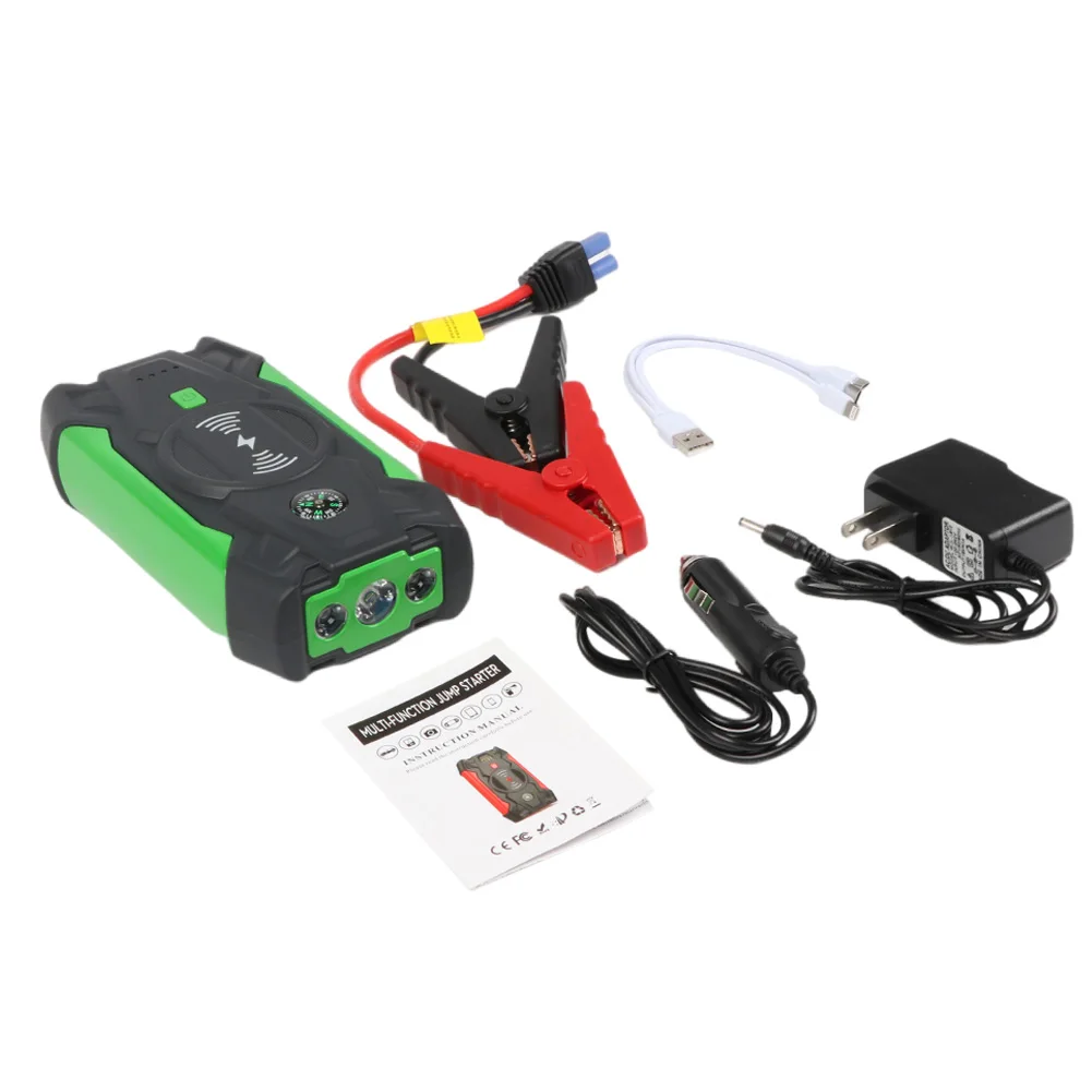 gooloo jump starter 28000mAh Car Battery Jump Starter Portable Emergency 12V Auto Battery Booster 5V/1A USB Output Wireless Charging LED Flashlight car jump starter