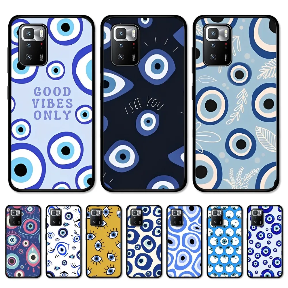 Custodia Per Telefono Blue Lucky Eyes Per Redmi Note 4X5 A 6 7 8 Pro T 9 Pro 9S 10 Pro 11 Pro 11S 11Epro Pocom3Pro