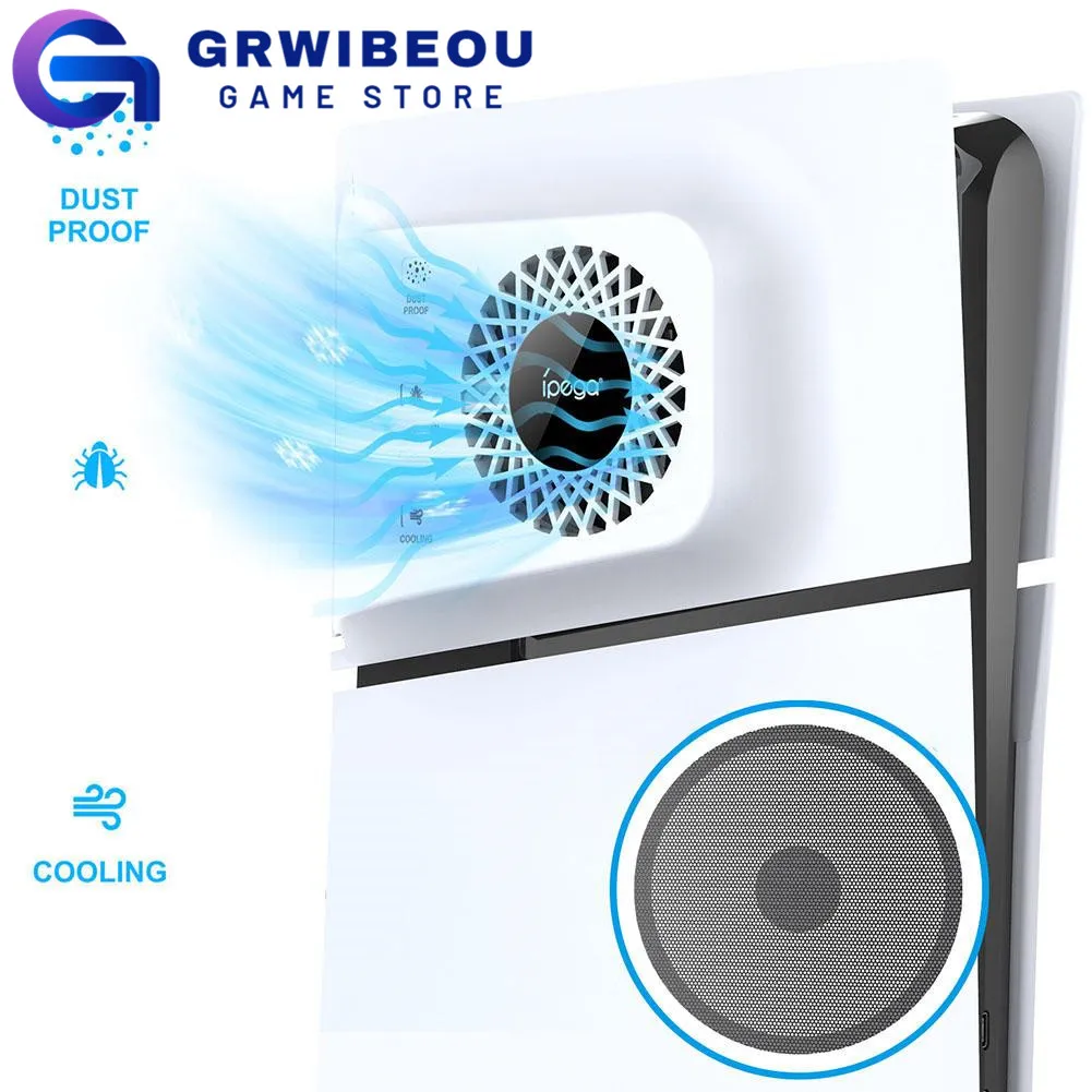 

GRWIBEOU For PS5 SLIM Universal Optical Drive Digital Version Console Accessories Dissipation Heat Air Filter Dissipation Cover