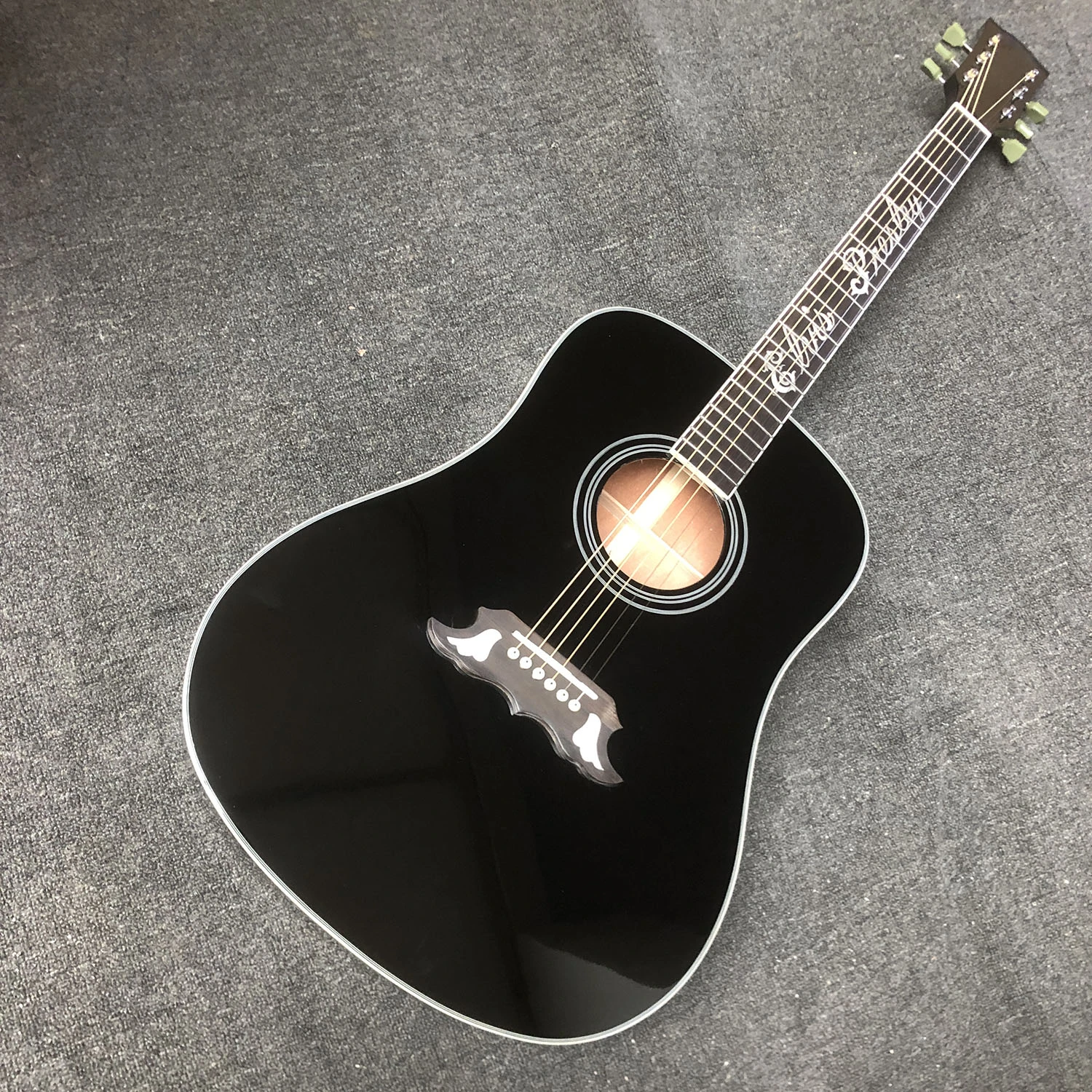 Guitarra acústica negra con tapa de abeto o Parte trasera guitarra acústica, color negro, con de Paloma, Grand| | - AliExpress