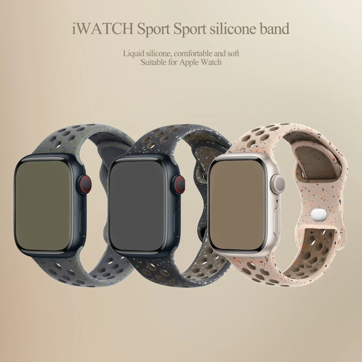 Original Strap for Apple Watch Ultra 2 Band 49mm 45mm 44mm 41mm 42mm Color Particles Bracelet for IWatch Series 9 8 7 6 5 SE 4 3