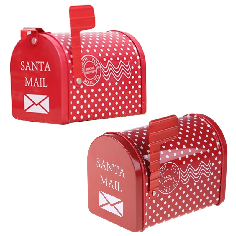 Cute Mailbox Santa Claus Christmas Socks Decorative Mailwraps Post Box for Holding Presents for Children Party Favors