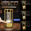 LED Cordless Table Lamps Retro Bar Metal Desk Lamp Rechargeable Touch Dimming Night Light Restaurant Bedroom Home Outdoor Decor 2