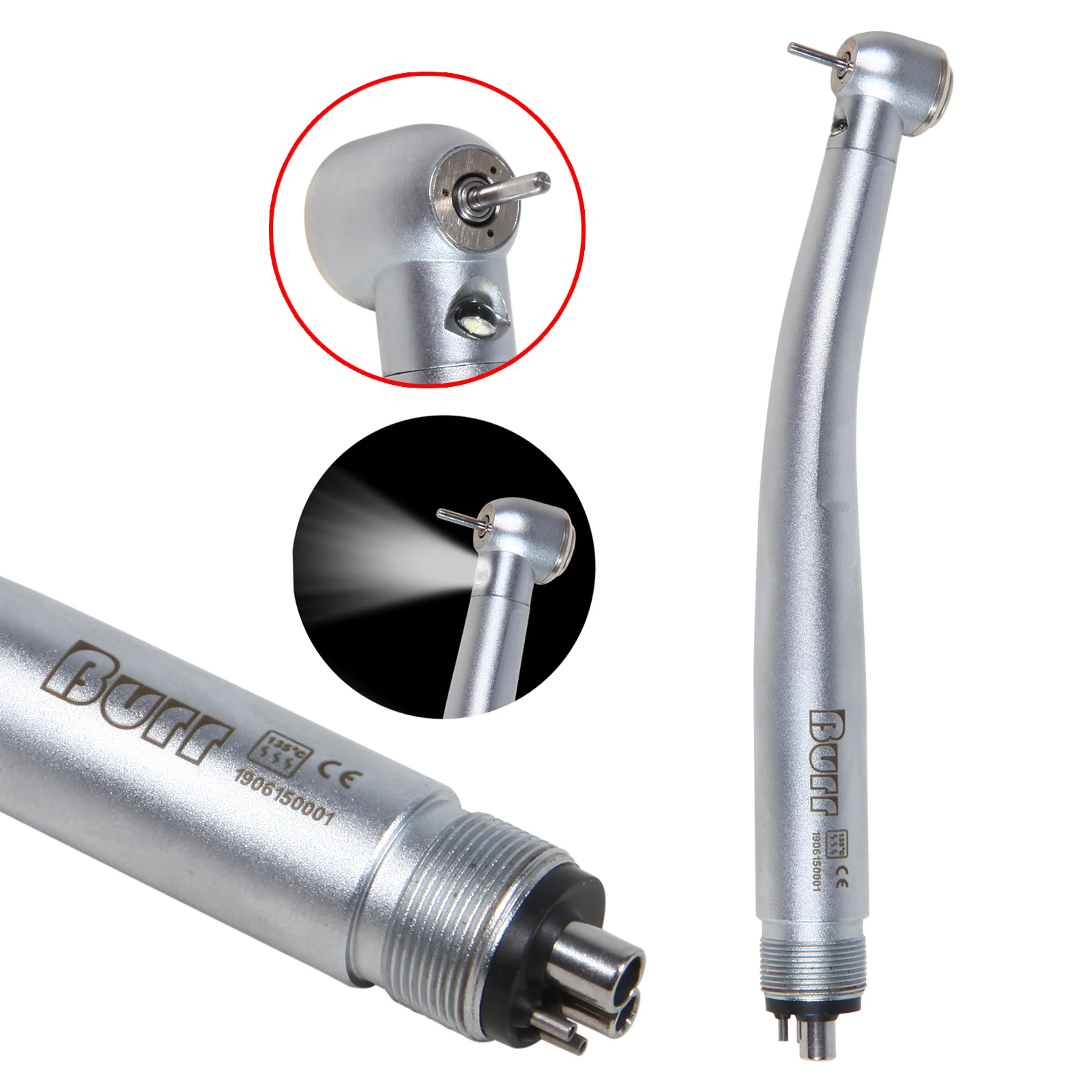 

4 Hole Dental NSK Type High Speed Air Turbine Hand piece Cartridge Rotor Push Single Water Spray Burr Brand