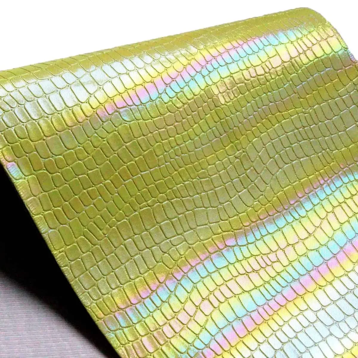 Colorful Film Laminated Eco-Friendly PU Leather Crocodile Pattern Stone Texture Material for Children Ladies Bags And Shoes