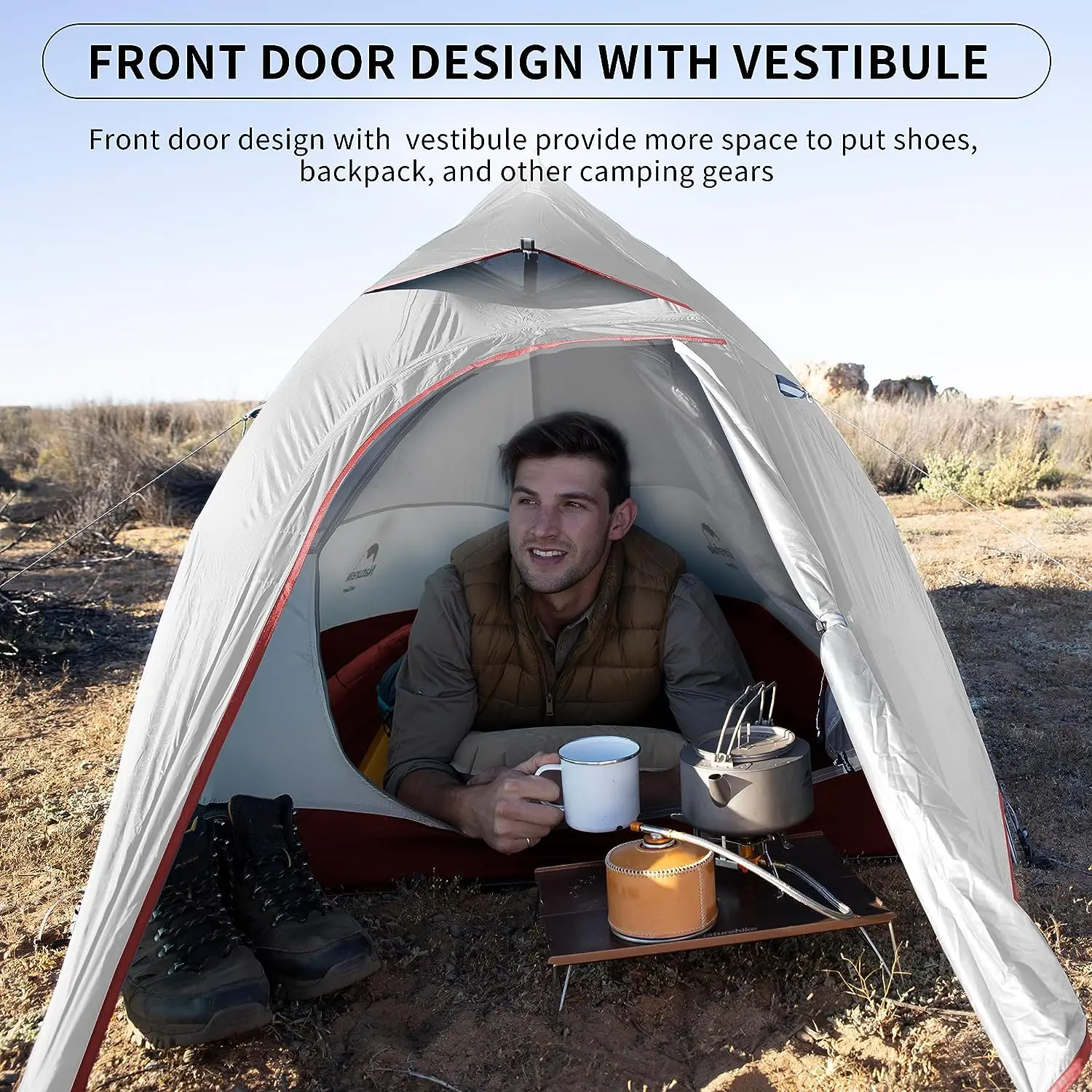 Naturehike Cloud Up Ultralight Hiking Tent 20D Fabric Single Tandem Outdoor Waterproof Hiking