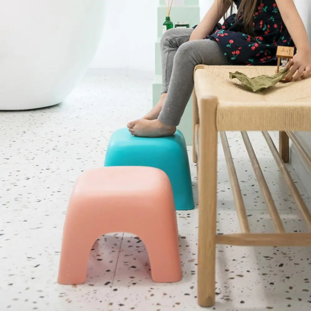 Small Stool With Bottom Anti-skid Pad No Sharp Corners Ergonomic