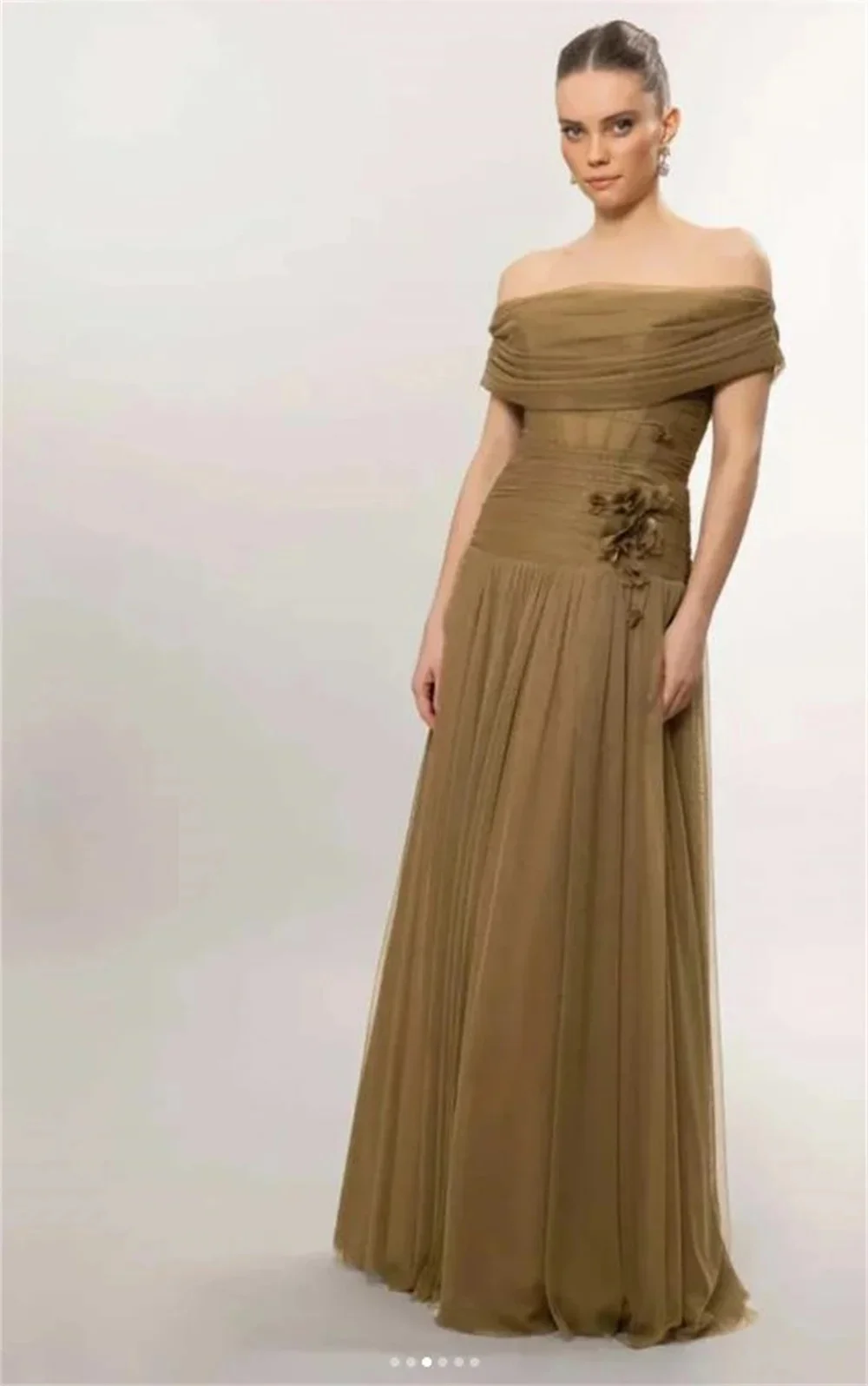 Floral Formal Women Long Bespoke Occasion Gown Evening Dresses Prom Pastrol Unisex Jersey Retro Dubai Saudi Arabic Customized