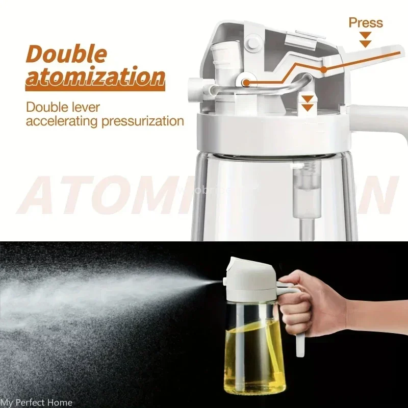 2 in 1 Kitchen Oils Sprayer Olive Oil Spray Plastic Bottle Vinegar Dispenser Kitchen Oil Diffuser Accessories for Camping Baking Pic oil spray bottle oil sprayer oil spray dispenser oil dispenser