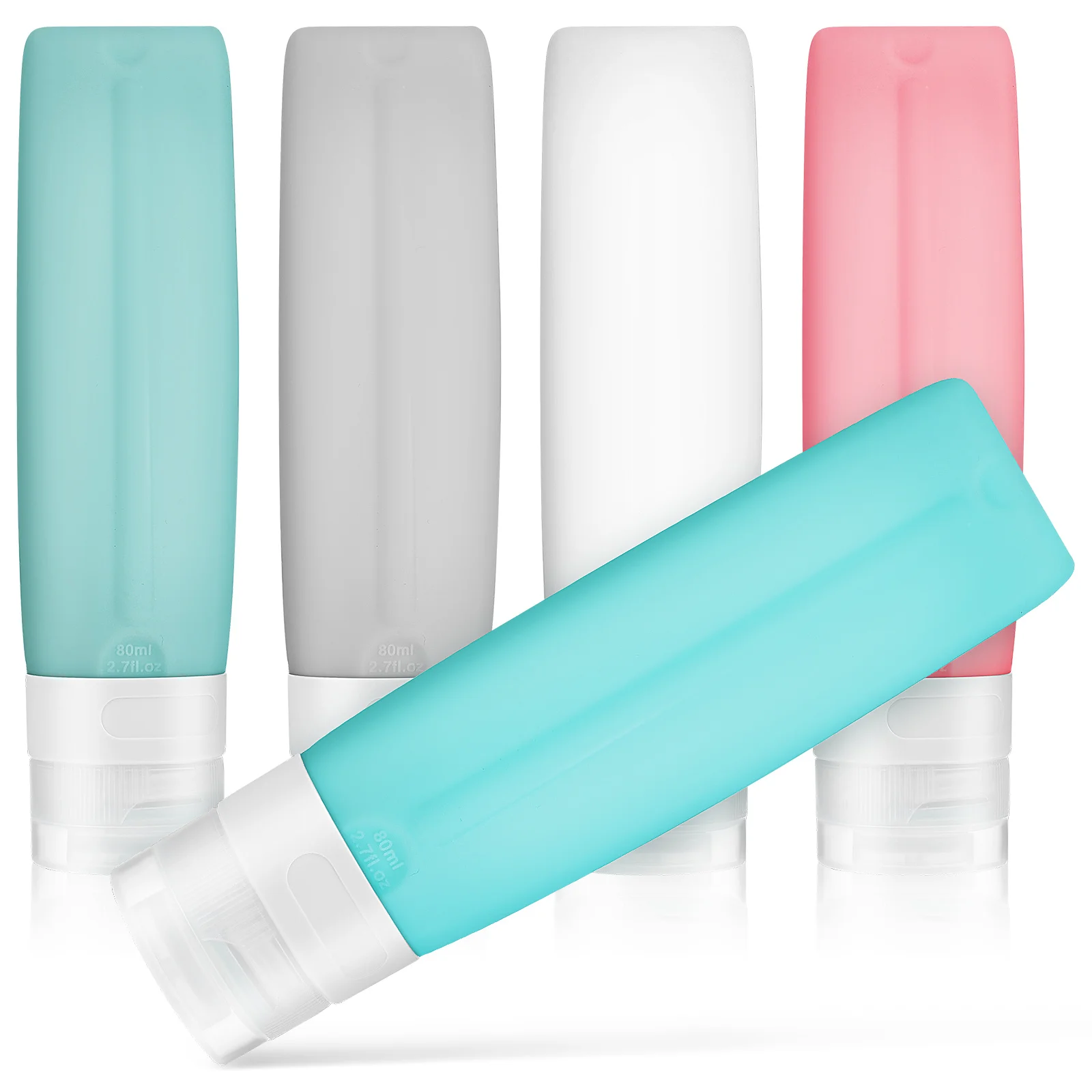 

5 Pcs Filling Silicone Travel for Toiletries Containers Silica Gel Size