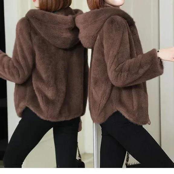 Unisex Fluffily Retro Drop-Shoulder Oversize Fur-Jacket main image 0