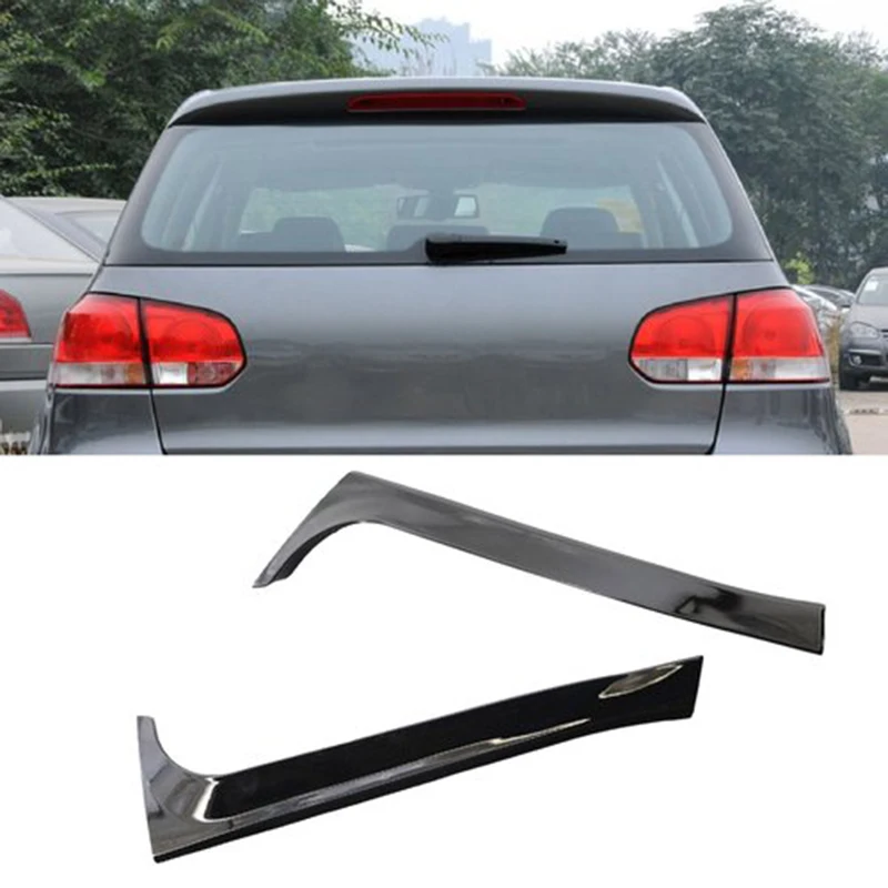 VW 골프 6 MK6 2008 2009 2010 2011 2012, 광택 블랙 리어 윈도우 사이드 스포일러, 자동 교체 부품 카나드 스플리터
