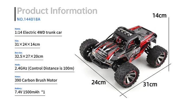 WLtoys 144016 144018 144018a 1:14 RC Racing Car 35Km/h
