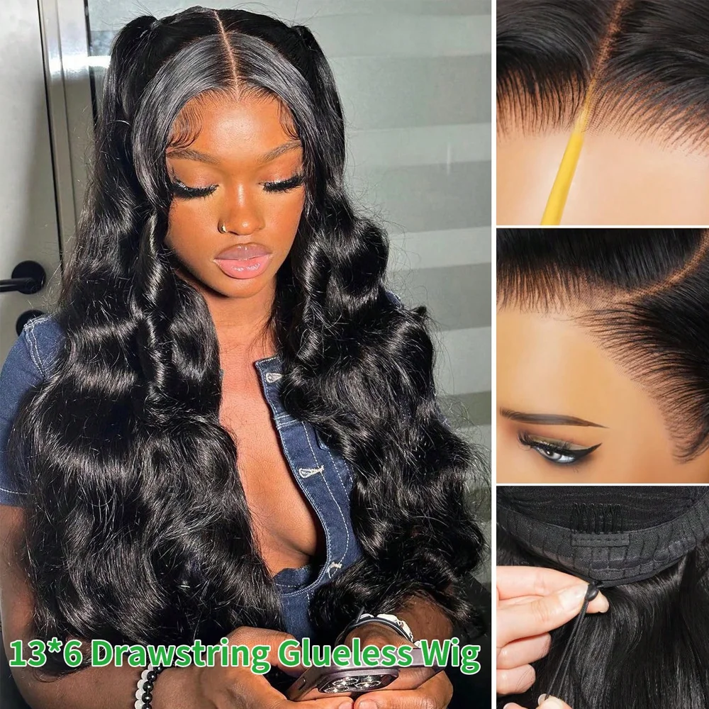 250% Density 13x4 HD Lace Wigs Body Wave Lace Front Wigs For Women 40 Inch Wear And Go Glueless Wigs Human Hair Pre Plucked Bling Hair 3